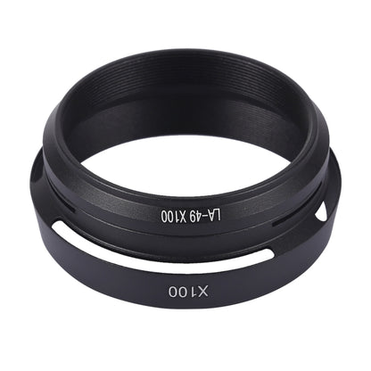 เลนส์ฮูดแบบมีรูระบายอากาศโลหะ 49 มม. สำหรับ Fujifilm X100, LA-49 X100 (Black), LA-49 X100 (Silver)