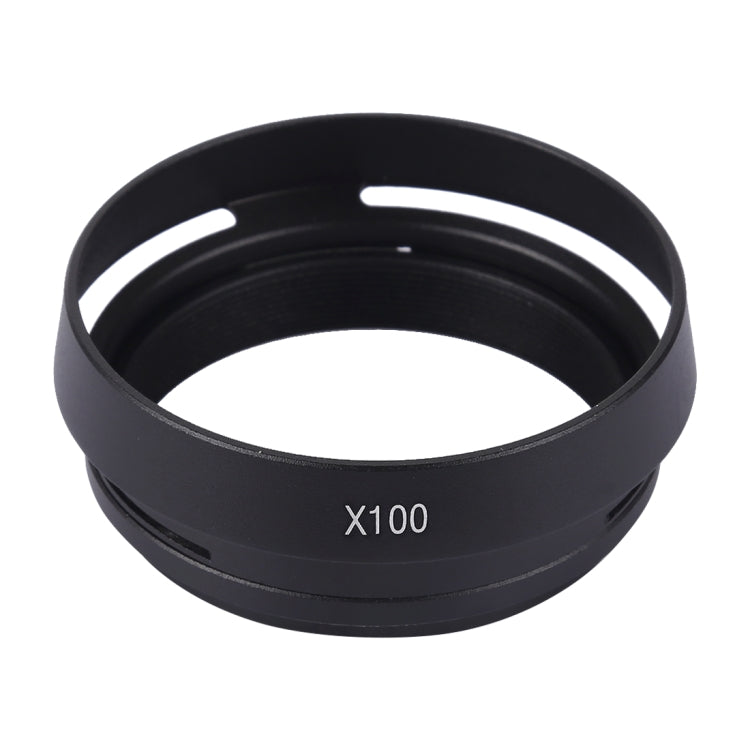 เลนส์ฮูดแบบมีรูระบายอากาศโลหะ 49 มม. สำหรับ Fujifilm X100, LA-49 X100 (Black), LA-49 X100 (Silver)
