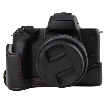 1/4 นิ้วด้ายหนัง PU กล้อง ฐานครึ่งเคสสำหรับ Canon EOS M50 / M50 Mark II, For Canon EOS M50