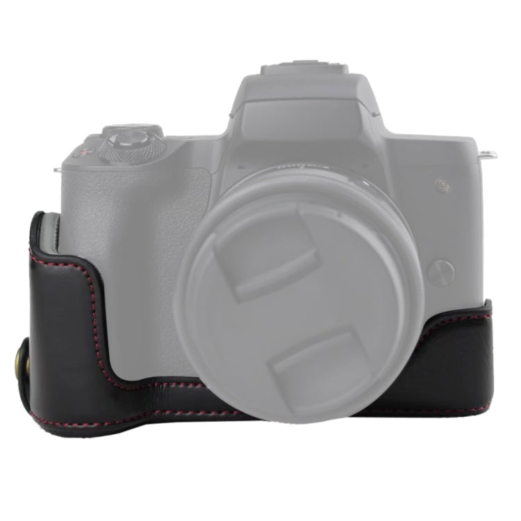 1/4 นิ้วด้ายหนัง PU กล้อง ฐานครึ่งเคสสำหรับ Canon EOS M50 / M50 Mark II, For Canon EOS M50