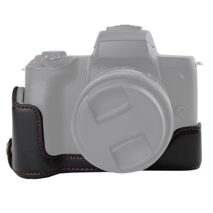 1/4 นิ้วด้ายหนัง PU กล้อง ฐานครึ่งเคสสำหรับ Canon EOS M50 / M50 Mark II, For Canon EOS M50