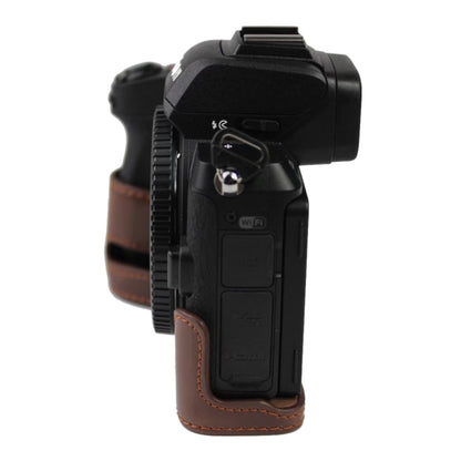 1/4 นิ้วด้ายหนัง PU กล้อง ฐานครึ่งเคสสำหรับ Nikon Z50, For Nikon Z50