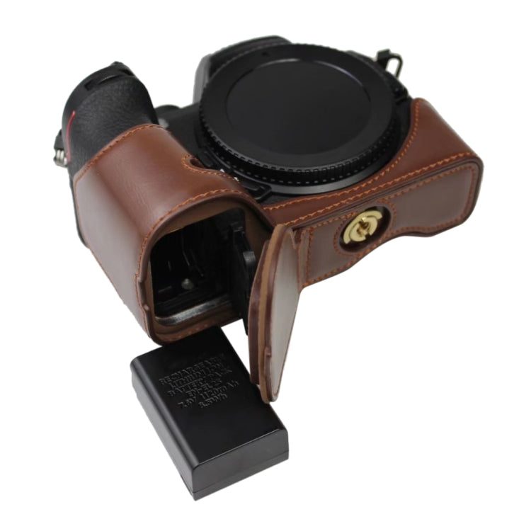 1/4 นิ้วด้ายหนัง PU กล้อง ฐานครึ่งเคสสำหรับ Nikon Z50, For Nikon Z50