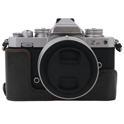 1/4 นิ้วด้าย PU กล้องหนังครึ่งเคสสำหรับ Nikon Z fc, For Nikon Z fc