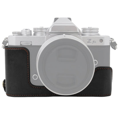 1/4 นิ้วด้าย PU กล้องหนังครึ่งเคสสำหรับ Nikon Z fc, For Nikon Z fc