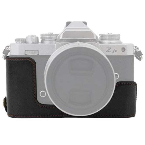 1/4 นิ้วด้าย PU กล้องหนังครึ่งเคสสำหรับ Nikon Z fc, For Nikon Z fc