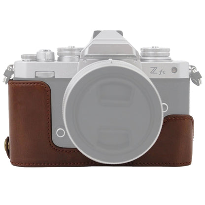 1/4 นิ้วด้าย PU กล้องหนังครึ่งเคสสำหรับ Nikon Z fc, For Nikon Z fc
