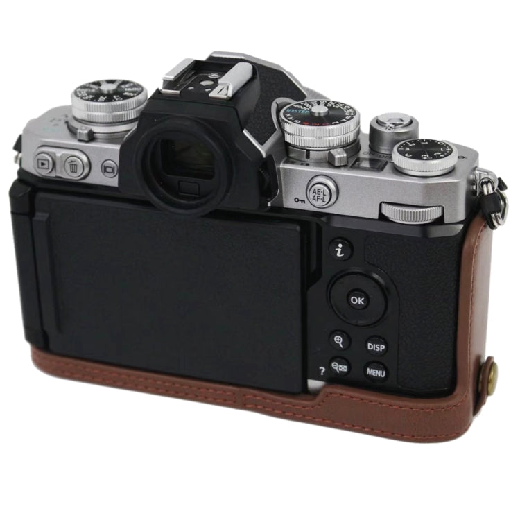 1/4 นิ้วด้าย PU กล้องหนังครึ่งเคสสำหรับ Nikon Z fc, For Nikon Z fc