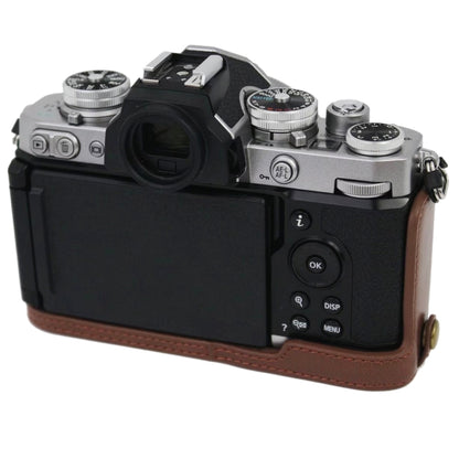 1/4 นิ้วด้าย PU กล้องหนังครึ่งเคสสำหรับ Nikon Z fc, For Nikon Z fc