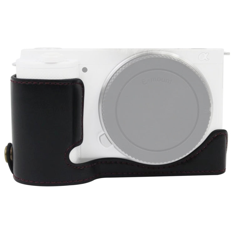 1/4 นิ้วด้ายกล้องหนัง PU ครึ่งกรณีฐานสำหรับ Sony ZV-E10 / ZV-E10L, For Sony ZV-E10