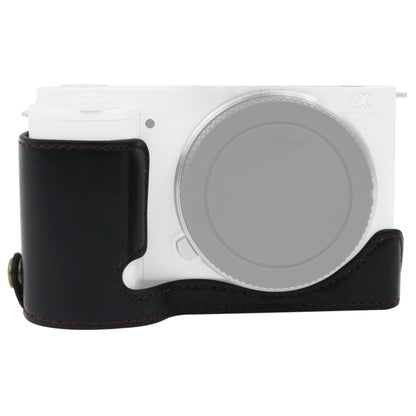 1/4 นิ้วด้ายกล้องหนัง PU ครึ่งกรณีฐานสำหรับ Sony ZV-E10 / ZV-E10L, For Sony ZV-E10