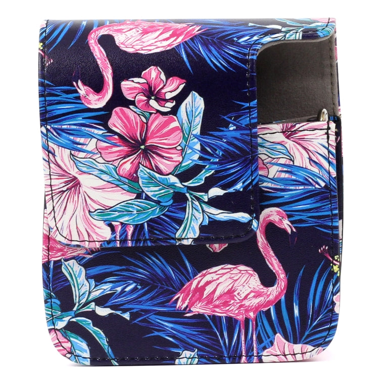 Flamingo รูปแบบ PU หนังป้องกันกระเป๋ากล้องสำหรับ FUJIFILM Instax Mini90 กล้อง, Flamingo
