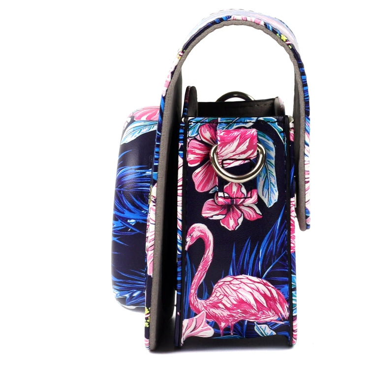 Flamingo รูปแบบ PU หนังป้องกันกระเป๋ากล้องสำหรับ FUJIFILM Instax Mini90 กล้อง, Flamingo