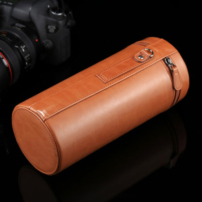 กล่องใส่เลนส์ขนาดใหญ่พิเศษซิปกระเป๋าหนัง PU สำหรับเลนส์กล้อง DSLR ขนาด: 24.5 * 10.5 * 10.5 ซม., 24.5 x 10.5cm (Brown), 24.5 x 10.5cm (Coffee), 24.5 x 10.5cm (Black)