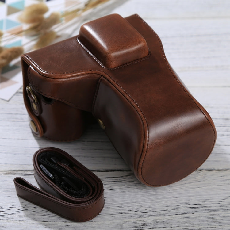 กระเป๋าใส่กล้องหนัง PU แบบเต็มตัวพร้อมสายรัดสำหรับ Samsung NX300, For Samsung NX300