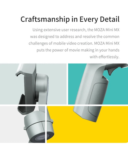 MOZA Mini MX 3 แกนแบบพับได้มือถือกิมบอลโคลงสำหรับกล้องแอคชั่นและสมาร์ทโฟน, Mini MX