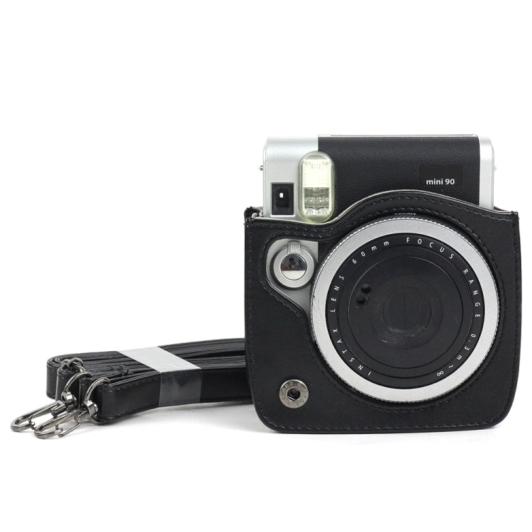 กระเป๋าป้องกันกล้องหนัง PU สำหรับกล้อง FUJIFILM Instax Mini 90 พร้อมสายสะพายไหล่ปรับได้, For FUJIFILM Instax Mini 90