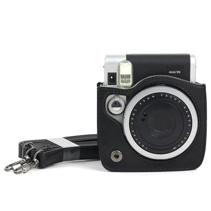 กระเป๋าป้องกันกล้องหนัง PU สำหรับกล้อง FUJIFILM Instax Mini 90 พร้อมสายสะพายไหล่ปรับได้, For FUJIFILM Instax Mini 90