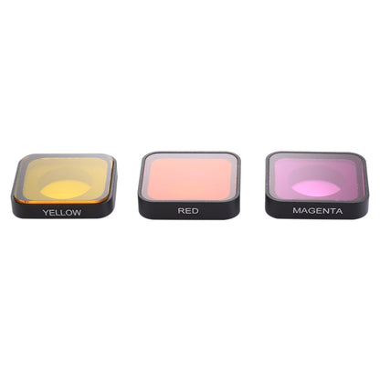 3 in 1 Snap-on ฟิลเตอร์เลนส์สีแดง / เหลือง / ม่วงสำหรับ GoPro HERO6 / 5, Red / Yellow /Purple Color Lens