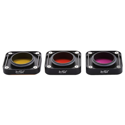 3 in 1 Snap-on ฟิลเตอร์เลนส์สีแดง / เหลือง / ม่วงสำหรับ GoPro HERO6 / 5, Red / Yellow /Purple Color Lens