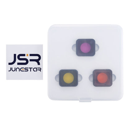 3 in 1 Snap-on ฟิลเตอร์เลนส์สีแดง / เหลือง / ม่วงสำหรับ GoPro HERO6 / 5, Red / Yellow /Purple Color Lens