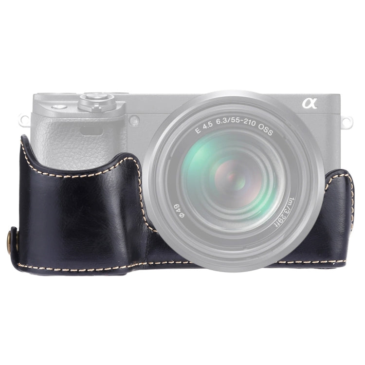 1/4 นิ้วด้ายกล้องหนัง PU ครึ่งกรณีฐานสำหรับ Sony A6400 / ILCE-A6400, For Sony A6400