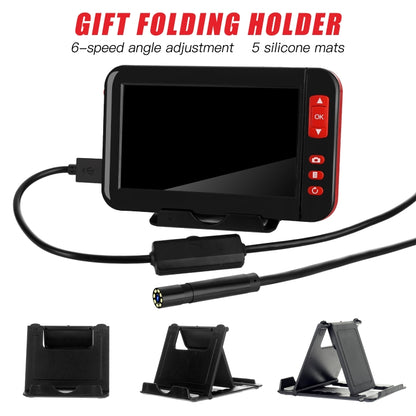 P20 4.3 นิ้วหน้าจอแสดงผล HD1080P กล้องเอนโดสโคปตรวจสอบพร้อมไฟ LED 8 ดวง, ความยาว: 2 ม., เส้นผ่านศูนย์กลางเลนส์: 8 มม., เส้นอ่อน, Length: 2m, Mild Line