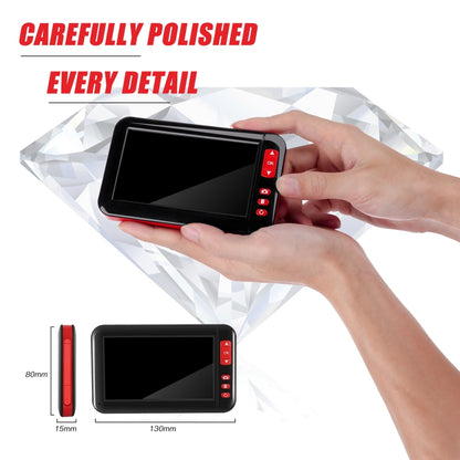 P20 4.3 นิ้วหน้าจอแสดงผล HD1080P กล้องเอนโดสโคปตรวจสอบพร้อมไฟ LED 8 ดวง, ความยาว: 5 ม., เส้นผ่านศูนย์กลางเลนส์: 8 มม., ฮาร์ดไลน์, Length: 5m, Hard Line