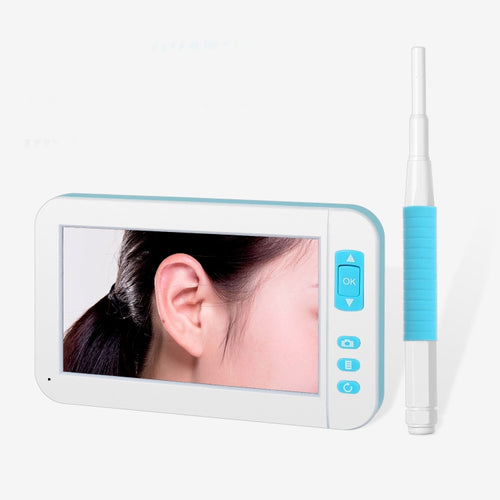 C01 จอแสดงผลขนาด 4.3 นิ้ว HD1080P กล้องส่องกล้อง Earspoon แบบมองเห็นพร้อมไฟ LED 6 ดวงเส้นผ่านศูนย์กลาง: 5.5 มม., C01 5.5mm