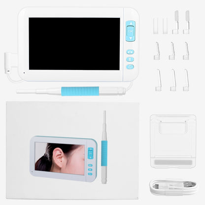 C01 จอแสดงผลขนาด 4.3 นิ้ว HD1080P กล้องส่องกล้อง Earspoon แบบมองเห็นพร้อมไฟ LED 6 ดวงเส้นผ่านศูนย์กลาง: 5.5 มม., C01 5.5mm