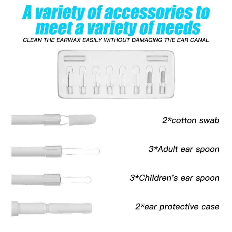 C01 จอแสดงผลขนาด 4.3 นิ้ว HD1080P กล้องส่องกล้อง Earspoon แบบมองเห็นพร้อมไฟ LED 6 ดวงเส้นผ่านศูนย์กลาง: 5.5 มม., C01 5.5mm