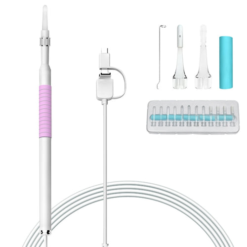 I98 1.3 ล้าน HD Visual Earwax เครื่องมือทำความสะอาด Borescope พร้อมไฟ LED 6 ดวง, เส้นผ่านศูนย์กลางเลนส์: 5.5 มม.