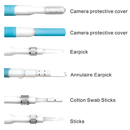 I98 1.3 ล้าน HD Visual Earwax เครื่องมือทำความสะอาด Borescope พร้อมไฟ LED 6 ดวง, เส้นผ่านศูนย์กลางเลนส์: 5.5 มม.