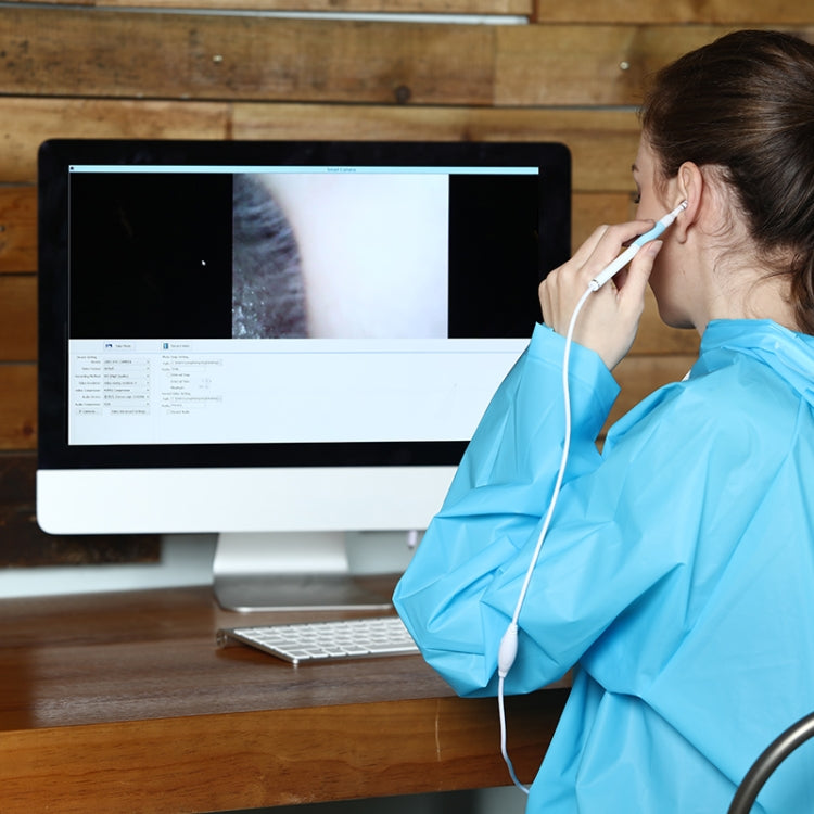 I98 1.3 ล้าน HD Visual Earwax เครื่องมือทำความสะอาด Borescope พร้อมไฟ LED 6 ดวง, เส้นผ่านศูนย์กลางเลนส์: 5.5 มม.