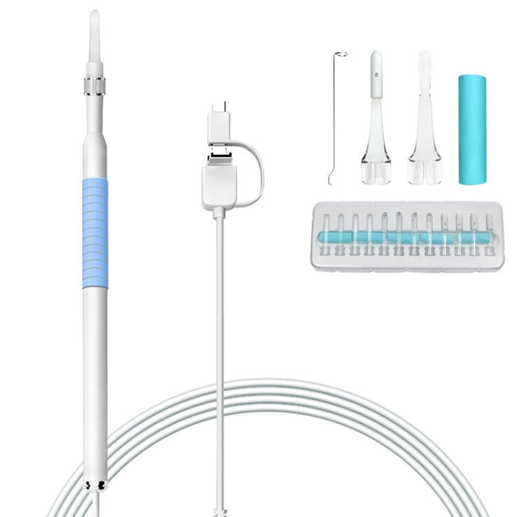 I98 1.3 ล้าน HD Visual Earwax เครื่องมือทำความสะอาด Borescope พร้อมไฟ LED 6 ดวง, เส้นผ่านศูนย์กลางเลนส์: 5.5 มม.