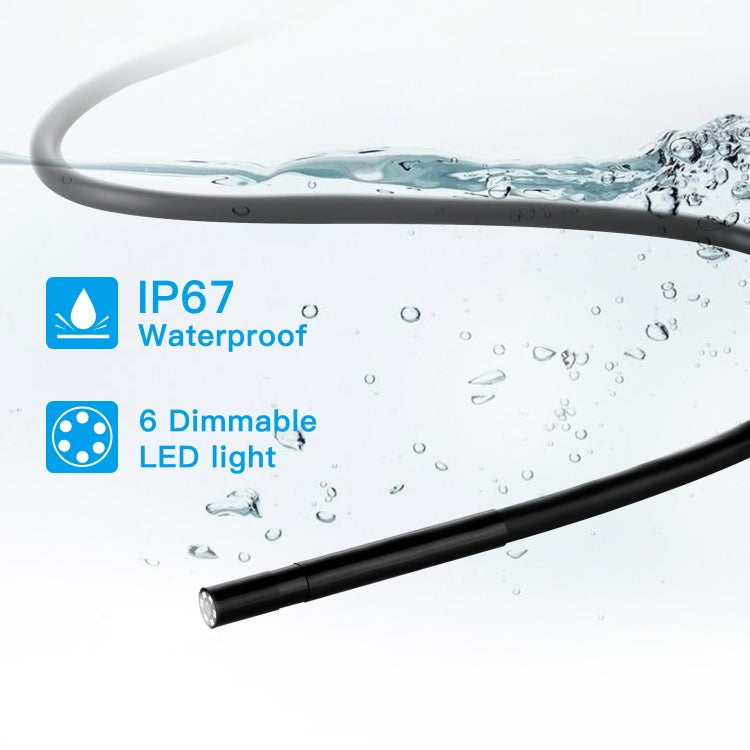 F220 5.5 มม. HD 5.0MP กล้องตรวจสอบเอนโดสโคป WIFI พร้อมไฟ LED 6 ดวง, ความยาว: 5 ม., Length: 5m