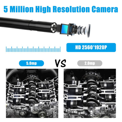 F220 5.5 มม. HD 5.0MP กล้องตรวจสอบเอนโดสโคป WIFI พร้อมไฟ LED 6 ดวง, ความยาว: 5 ม., Length: 5m