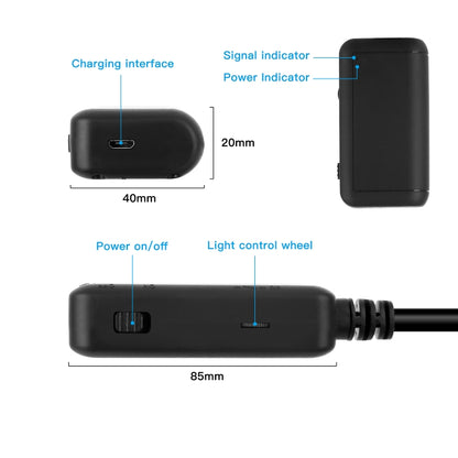 F220 5.5 มม. HD 5.0MP กล้องตรวจสอบเอนโดสโคป WIFI พร้อมไฟ LED 6 ดวง, ความยาว: 5 ม., Length: 5m