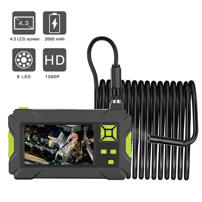 P30 5.5 มม. IP67 กันน้ำ 4.3 นิ้ว HD กล้องเอนโดสโคปแบบพกพาสายเคเบิลแข็งกล้องเอนโดสโคปอุตสาหกรรม, ความยาวสายเคเบิล: 5 ม., 5m, 5m (Blue)