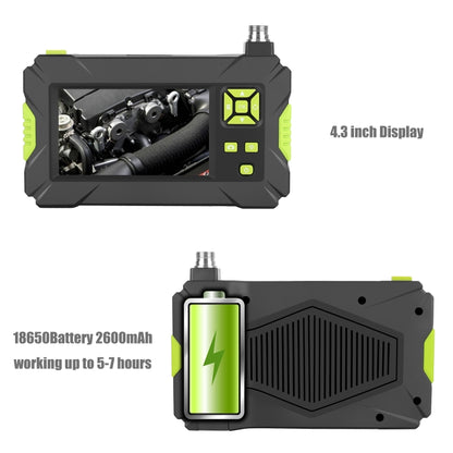 P30 5.5 มม. IP67 กันน้ำ 4.3 นิ้ว HD กล้องเอนโดสโคปแบบพกพาสายเคเบิลแข็งกล้องเอนโดสโคปอุตสาหกรรม, ความยาวสายเคเบิล: 5 ม., 5m, 5m (Blue)