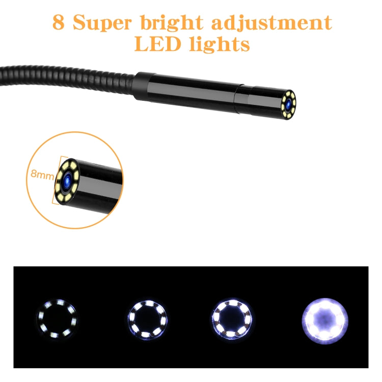 P30 8 มม. IP67 กันน้ำ 4.3 นิ้ว HD กล้องเอนโดสโคปแบบพกพาท่องูกล้องเอนโดสโคปอุตสาหกรรม, ความยาวสายเคเบิล: 1 ม., 1m