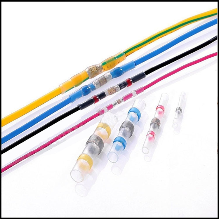 100 ชิ้น AWG22-18 0.5-1.5 มิลลิเมตรซีลความร้อนหดก้นเชื่อมต่อสายไฟสีแดงขั้วประสานแขน, 0.5-1.5mm Red