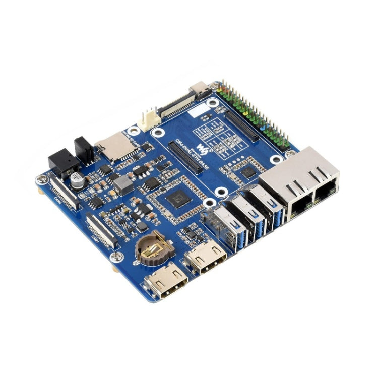 Waveshare Compute Module บอร์ดฐาน Dual Gigabit Ethernet สำหรับ Raspberry Pi CM4, For Raspberry Pi CM4