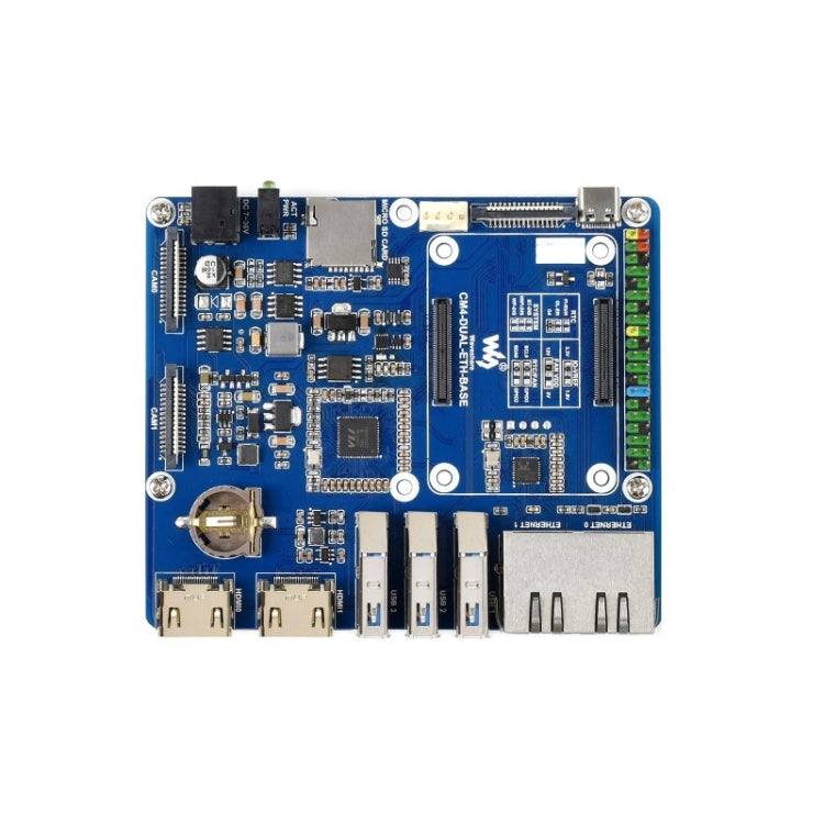 Waveshare Compute Module บอร์ดฐาน Dual Gigabit Ethernet สำหรับ Raspberry Pi CM4, For Raspberry Pi CM4