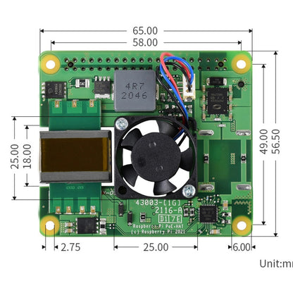 Waveshare Raspberry Pi PoE+ HAT บอร์ดขยายอีเธอร์เน็ตสำหรับ Raspberry Pi 3B+/4B