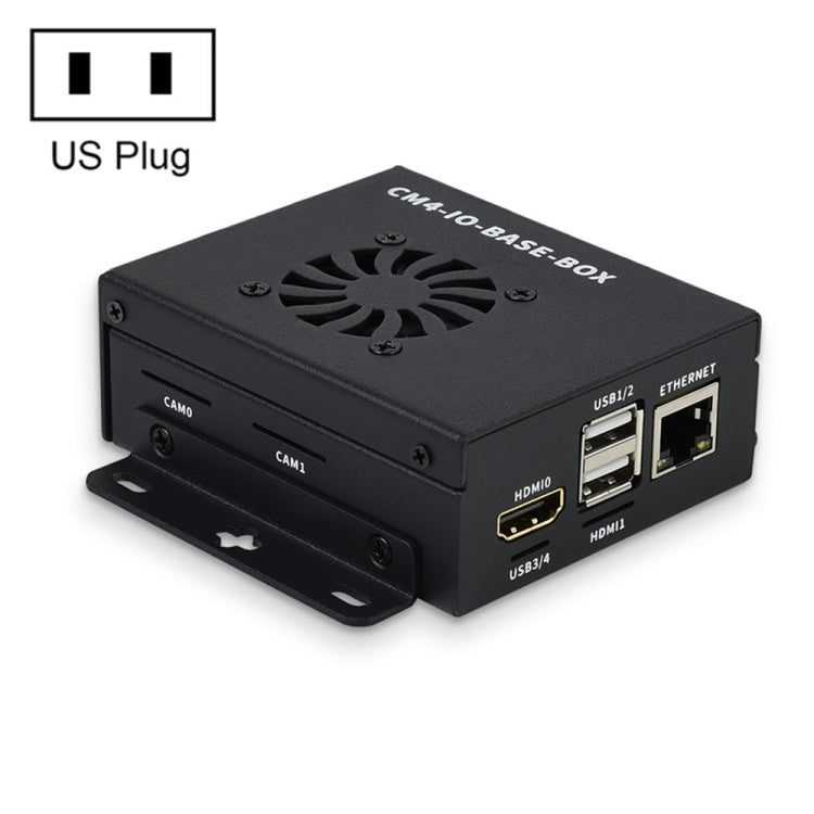 Waveshare Mini IO Board Full Ver มินิคอมพิวเตอร์ฐานกล่องโลหะและพัดลมระบายความร้อนสำหรับ Raspberry Pi CM4, Mini IO Board Full Ver