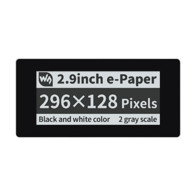 Waveshare 2.9 นิ้ว 296 x 128 พิกเซลโมดูล e-Paper สีดำ / ขาวแบบสัมผัสสำหรับ Raspberry Pi Pico, อินเทอร์เฟซ SPI, 20051