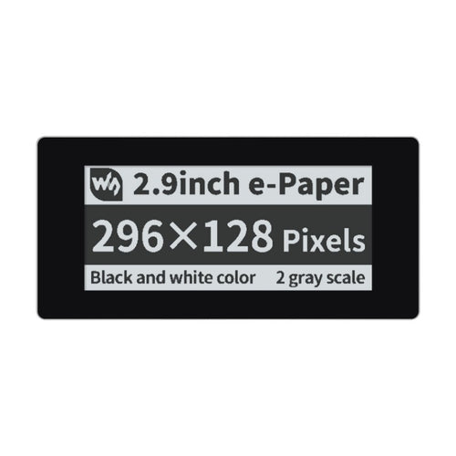 Waveshare 2.9 นิ้ว 296 x 128 พิกเซลโมดูล e-Paper สีดำ / ขาวแบบสัมผัสสำหรับ Raspberry Pi Pico, อินเทอร์เฟซ SPI, 20051