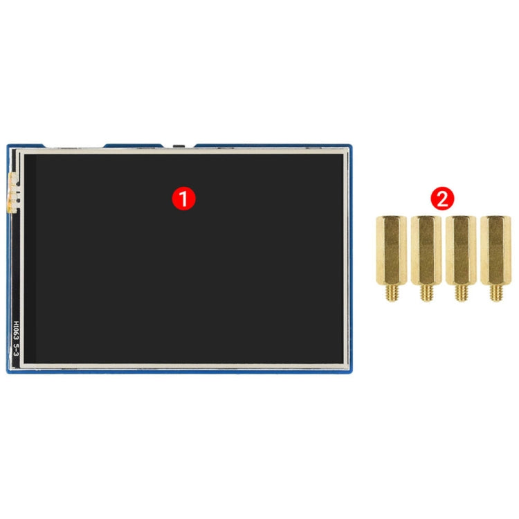 WAVESHARE 3.5 นิ้ว 65K สี 480 x 320 โมดูลแสดงผลแบบสัมผัสสำหรับ Raspberry Pi Pico, อินเทอร์เฟซ SPI, 3.5 inch