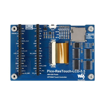 WAVESHARE 3.5 นิ้ว 65K สี 480 x 320 โมดูลแสดงผลแบบสัมผัสสำหรับ Raspberry Pi Pico, อินเทอร์เฟซ SPI, 3.5 inch